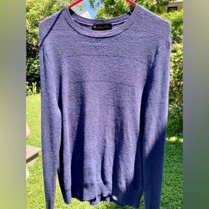Men’s Stylish Brooks Brothers 1818 Blue Sweater Size M 100% Cotton